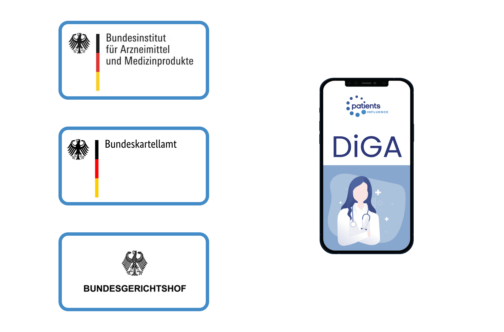Regulatory bodies for DiGA